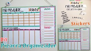 Pizarra Planificador Mensual y Semanal  Organizador Calendario Semanario  DIY Stickers Caseros [upl. by Adnamma]