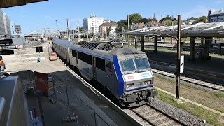 Trains TER 200 arrivant et partant de la Gare Centrale de Mulhouse [upl. by Munster]