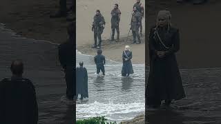 John Snow and Theon Greyjoy fight on Itzurun beach Zumaia northern Spain [upl. by Dorey]