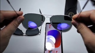 Polarized test  How to test sunglases lenses if they are polarized or not [upl. by Yrrek]