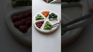 Veggie plate decorated cookie🥦royal icing recipe and guide linked in my bio cookiedecorating asmr [upl. by Nylsor]