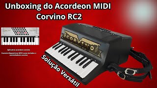 Unboxing do Acordeon MIDI Corvino RC2 acordeon acordeondeteclas corvinoacordeonmidi [upl. by Weikert]