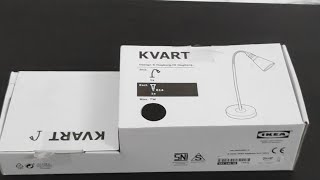 Ikea KVART LED Work and Study lamp 2021 installation and first look [upl. by Alyac827]