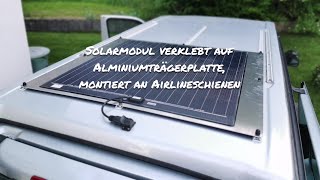 Solarmodul Montage von Büttner auf CamperVan an Airlineschienen [upl. by Livvyy688]