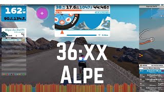 36xx Alpe  Zwift Hill Climb Racing [upl. by Quillan]