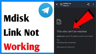 Fix Telegram Mdisk Link Not Working  Mdisk Link Not Opening In Chrome [upl. by Clift]