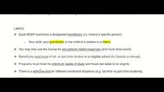 MAP4C Unit2 Lesson 5  75 What are RESPs and RRSPs [upl. by Itnava]