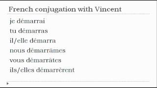 French verb  All tenses  Démarrer [upl. by Ymia236]