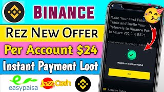 Binance Rez Airdrop  Earn Free 30 Rez Coins  New Binance Renzo Airdrop  Renzo protocol live [upl. by Iarised]