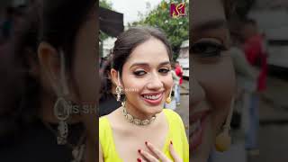 Jannat Zubair Looks Stunning In Saree Spotted Laughter Chefs Shoot  jannatzubair bollywood [upl. by Ludba]