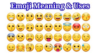 Emoji Meaning and UsesEmoji Name and their MeaningEmoji Ka MatlabEmoji Meanings [upl. by Phyl]