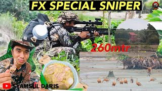 KETANGGUHAN FX IMPACT M3 SPECIAL SNIPER DI EMPANG  DSPARD 3570RF BALISTIK 260METER [upl. by Wolfram]