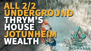 All Thryms House Wealth Chest Keys AC Valhalla Jotunheim Underground [upl. by Tat]