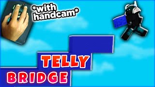 How To practice TELLY BRIDGING In Roblox BEDWARS w handcam [upl. by Silvie]