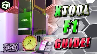 XTOOL F1 InDepth Setup Guide Material Settings Creative Space Fixtures Templates and Review [upl. by Enelaehs446]