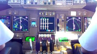 Qantas 747400 Cockpit and view over the Phillipines [upl. by Nivle]