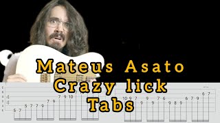 Mateus Asato Pentatonic Chromatic Lick tabs [upl. by Joette]