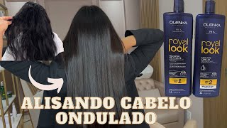 Como fazer ALISAMENTO em cabelo ondulado  Passo a passo do realinhamento capilar Royal Look OLENKA [upl. by Nichol]