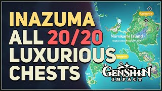 All 20 Inazuma Luxurious Chest Locations Genshin Impact [upl. by Eonak548]