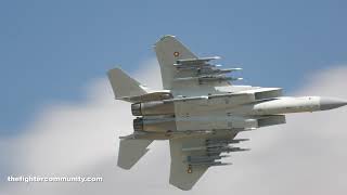 4K RIAT24 F15QA Advanced Eagle Display with 12 AIM120 Royal International Air Tattoo [upl. by Roe866]