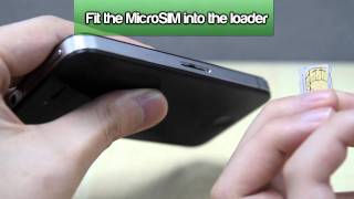 How to Insert a SIM Card into Apple iPhone 44S [upl. by Kanal]