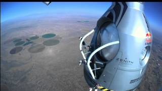 Red Bull Stratos supersonic freefall  from takeoff to landing [upl. by Eetsirhc350]