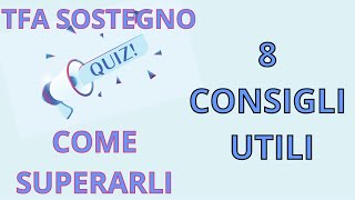 TFA Sostegno quiz  come risolverli  tfa sostegno preselettiva [upl. by Othilie360]