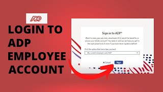 How to Login ADP Employee Account 2022  ADP Payroll Tutorial [upl. by Silvanus]