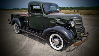 Very Rare All Original 1938 Chevy 38HC Pickup For SaleStraight 63 Speed ManualPop Out Windshield [upl. by Sadiras]