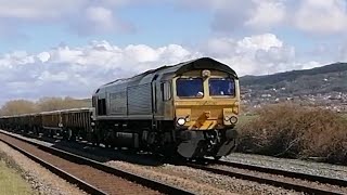 090422 Class 66  Freightliner 66567 Crewe Basford Hall to Llandudno Junction Engineering Train [upl. by Latsyrk]