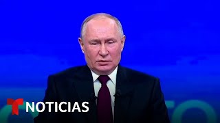 Vladimir Putin habla de los objetivos de Rusia en Ucrania  Noticias Telemundo [upl. by Fital751]