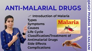 MALARIAANTIMALARIAL DRUGSINTRODUCTIONSYMPTOMSCAUSESLIFE CYCLECLASSIFICATIONADRCOMPLI [upl. by Jeannine]