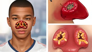 ASMR Cure Infected Nose with Worms Mucus amp Pustules  Deep Cleaning Animation [upl. by Battista464]