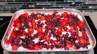 Rote Früchtekuchen mit MascarponeCremeOhne Backen [upl. by Glynias]