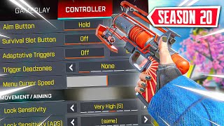 Best Controller Settings In Apex Legends Season 20 Zero Recoil [upl. by Sej]