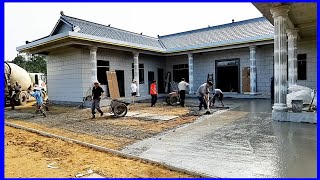 Skilled workers build new chinese style house and large garden [upl. by Inoj]