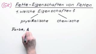 Eigenschaften von Fetten GK  Chemie  Organische Chemie [upl. by Salahcin]