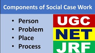 Social Case Work Components of case work Components of social case work UGC NET JRF Social Work [upl. by Esialb]