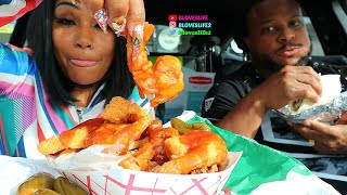 Harolds Chicken mukbang  by Bloveslife [upl. by Anieral]