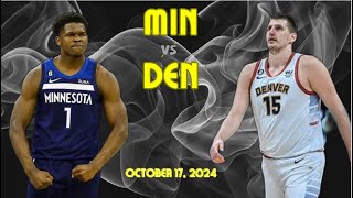 Denver Nuggets vs Minnesota Timberwolves Full Game Highlights  October 17  NBA Pre Season [upl. by Anelegna]