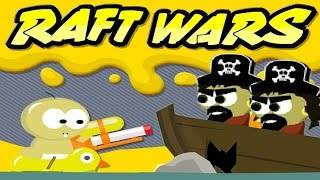 KILL THE PIRATES Raft Wars  Miniclip Flash Game [upl. by Bevvy]