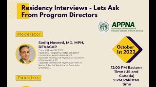 Residency Interviews  Lets Ask From Program Directors [upl. by Theone]