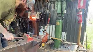 Forging a Double Bladed Hatchet Part 1 [upl. by Elyod]