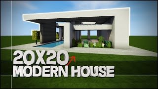 Minecraft House Tutorial 20x20 Modern House  Best House Tutorial [upl. by Savannah139]