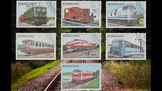 BURKINA FASO 1985 locomotives airmail [upl. by Airehc]