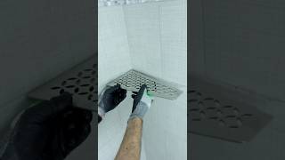 How to Install Schluter Shower Shelf  shorts homerepairtutor [upl. by Gibeon]