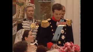 Frederik amp Marys Royal Wedding 2004 Crown Prince Frederiks speech ♥ [upl. by Ki276]