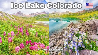 ICE LAKE Colorado USA  One of the best hikes to the Vermillion Peak  TT Travel Photography [upl. by Ausoj]