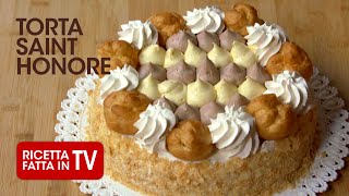 TORTA SAINT HONORÉ di Benedetta Rossi  Ricetta TV Fatto in Casa per Voi [upl. by Yesdnyl]