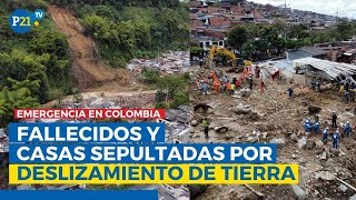 TRAGEDIA en COLOMBIA Deslizamiento de tierras sepultó casas y dejó 14 fallecidos [upl. by Leinaj]